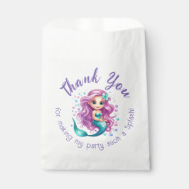 パープルティール（緑がかった色）マーメイドウォーターカラーサンキュー フェイバーバッグ