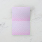 パープルティール(緑がかった色)マーメイドガールズベビーシャワーありがとう サンキューカード (内部)