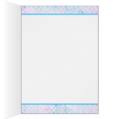 パープルティール（緑がかった色）マーメイドベビーシャワーサンキューカード (内側 (右))