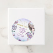 パープルティール（緑がかった色）マーメイド誕生日フライトラウンドラベル フェイバータグ (インサイチュ)