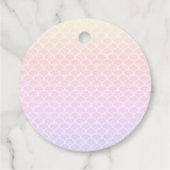 パープルティール(緑がかった色)リトルマーメイドウォーターカラー誕生日 フェイバータグ (裏面)