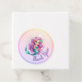 パープルティール(緑がかった色)リトルマーメイドウォーターカラー誕生日 フェイバータグ (インサイチュ)