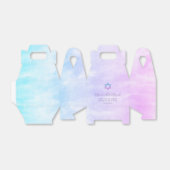 パープルティール（緑がかった色）絞り染めバルミツワー フェイバーボックス (折り畳みなし)