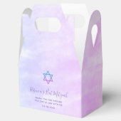 パープルティール（緑がかった色）絞り染めバルミツワー フェイバーボックス (オープン)