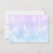 パープルティール（緑がかった色）絞り染めバルミツワー 出欠カード (裏面)