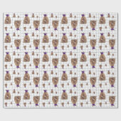 パープルテキサス州院卒業アルマジロ ラッピングペーパー (フラット)