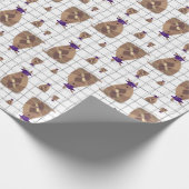 パープルテキサス州院卒業アルマジロ ラッピングペーパー (角)