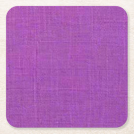 パープルテクスチャードファブリックルック紙コースター スクエアペーパーコースター