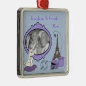 パープルテフランスのーマフォトキープスオーナメント メタルオーナメント (右)