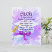パープルテーマ卒業パーティチラシ招待状 (スタンド正面)