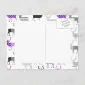 パープルディアスタグクリスマスパターン シーズンポストカード (裏面)