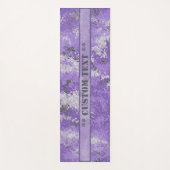 パープルディジ迷彩柄カスタム文字 ヨガマット (正面)