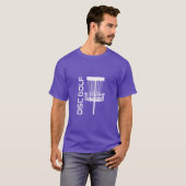パープルディスクゴルフメンズTシャツ Tシャツ (正面フル)