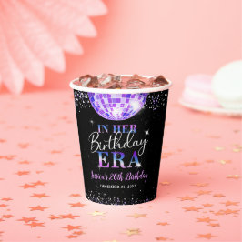 パープルディスコインザーズ誕生日時代パーティー 紙コップ