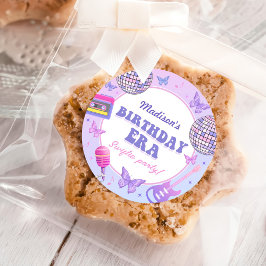 パープルディスコインマイ誕生日エラ誕生日 ラウンドシール