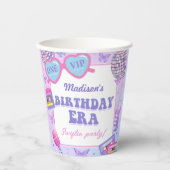 パープルディスコインマイ誕生日エラ誕生日 紙コップ (正面)