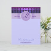 パープルディスコファンキーライト文房具用書簡レターヘッド レターヘッド (スタンド正面)