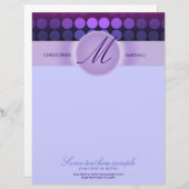 パープルディスコファンキーライト文房具用書簡レターヘッド レターヘッド (正面/裏面)