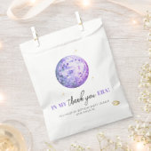 パープルディスコ私の誕生日時代ありがとうパーティー フェイバーバッグ (クリップ留めされた状態)