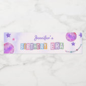 パープルディスコ誕生日 ペットボトルラベル (シングルラベル)