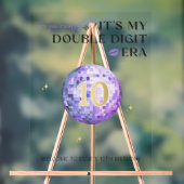 パープルディスコ2桁時代誕生日へようこそ アクリルサイン (ニュートラル)