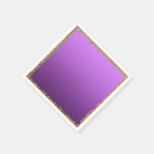 パープルディップ金ゴールドグリッターグラムスパークルパーティー スタンダードカクテルナプキン (角)