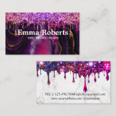 パープルディーエポキシウッド名刺 名刺 (正面/裏面)