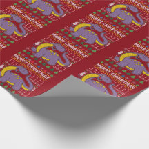 パープルディーノ醜いクリスマスセーター野生生物シリーズ