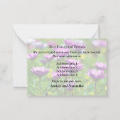 パープルデイジーの新しいアドレスのお知らせ ノートカード (裏面)