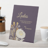 パープルデイジーアンティーク結婚ズレディースバスルーム 台座サイン (インサイチュ)