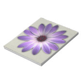パープルデイジーオンストーンレザープリント ノートパッド (回転)