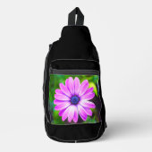 パープルデイジーオンブラックスリングバッグ スリングバッグ (正面)