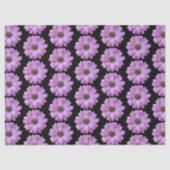 パープルデイジーオンブラックティッシュペーパー 薄葉紙 (正面)