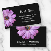 パープルデイジーオンブラック美容師メイクアップサロン 名刺