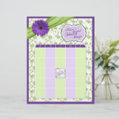 パープルデイジーグリーンフローラブライダルシャワービンゴ (スタンド正面)