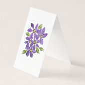 パープルデイジーテーブルカード 名刺 (裏面)