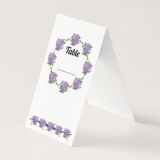 パープルデイジーテーブルカード 名刺 (正面)