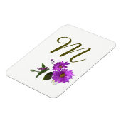 パープルデイジーデザイン磁石 マグネット (左側)