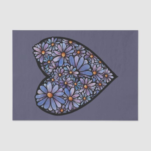 パープルデイジーハート 薄葉紙 (正面)