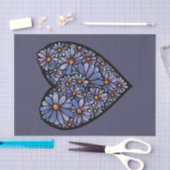 パープルデイジーハート 薄葉紙 (クラフト)