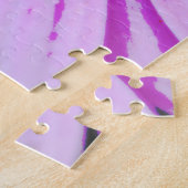 パープルデイジーフラワーアートパズル ジグソーパズル (側面)