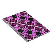 パープルデイジーフラワーズ抽象芸術アートノート ノートブック (右側)