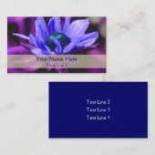 パープルデイジーフローラアート名刺 名刺 (正面/裏面)