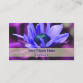 パープルデイジーフローラアート名刺 名刺 (正面)