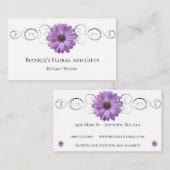 パープルデイジーフローラショップ名刺 名刺 (正面/裏面)