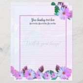 パープルデイジーフローラ裏書用紙 (正面/裏面)