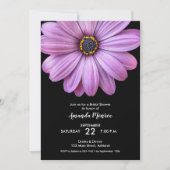 パープルデイジーブライダルシャワー 招待状 (正面)