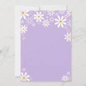 パープルデイジーベビーシャワー 招待状 (裏面)