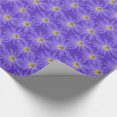 パープルデイジーラッピング紙パーソナライズ贈り物紙 ラッピングペーパー (角)