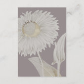 パープルデイジー結婚アンティークのスケジュール エンクロージャーカード (裏面)